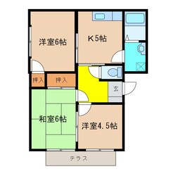 フレグランス北神戸Ｇ棟の物件間取画像